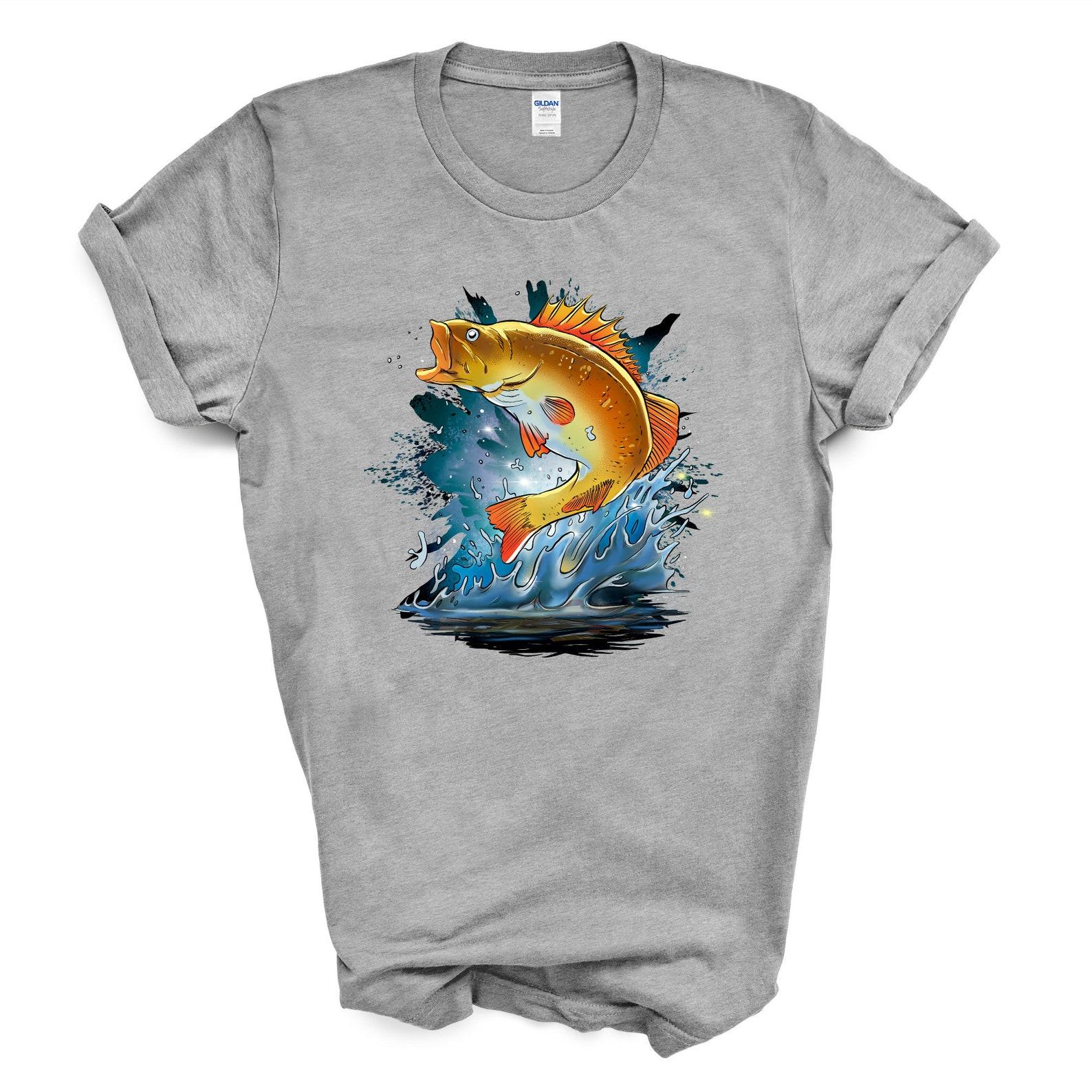 Bass Fishing Shirt | Gift For Fishman | Fishermen Tshirt | Lucky Fishing Tshirt | Bass Lover M
