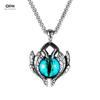 OPK Retro Hip Hop Devil's Eye Men's Stainless Steel Necklace