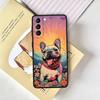 Cartoon French Bulldog Phone Case For Samsung GalaxyA13,21s,22,31,32,52,53,71,72,73,Soft Black Cover