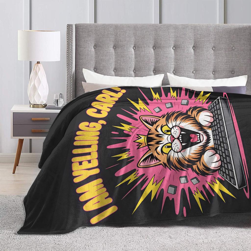 Dungeon Crawler Carl I am Yelling Carl Flannel Blanket Winter Super Warm Throw Blanket for Child Living Room Sofa Bed Cover