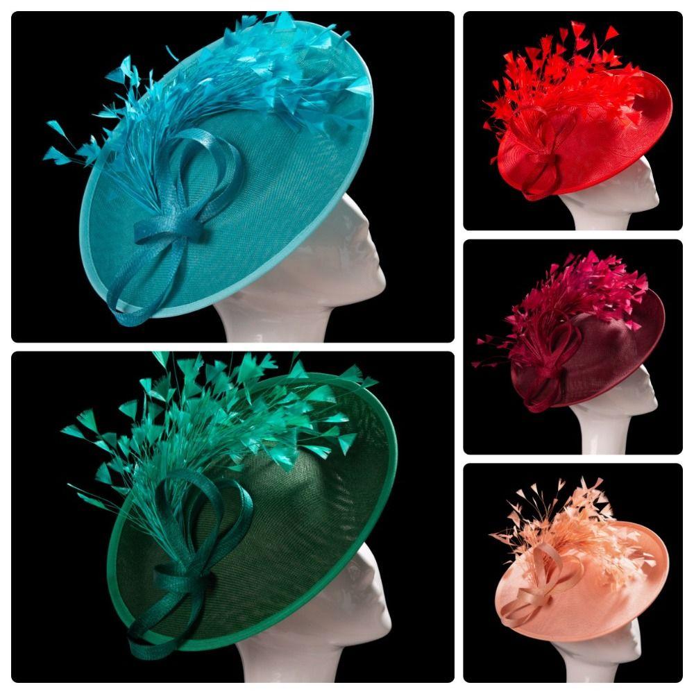 With Feather Bridal Hats Headwear Party Hats Elegant Big Top Hats Banquet