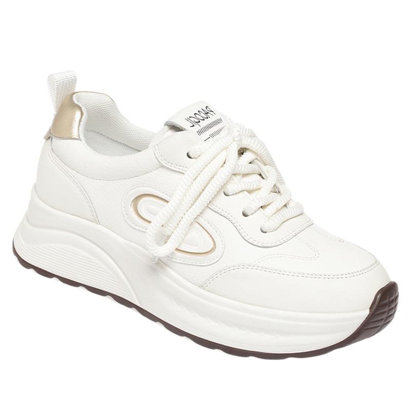 Thick-soled White Shoes for Women, Lightweight and Casual Sports, New Spring and Autumn Single Shoes, Forrest Gump Shoes
