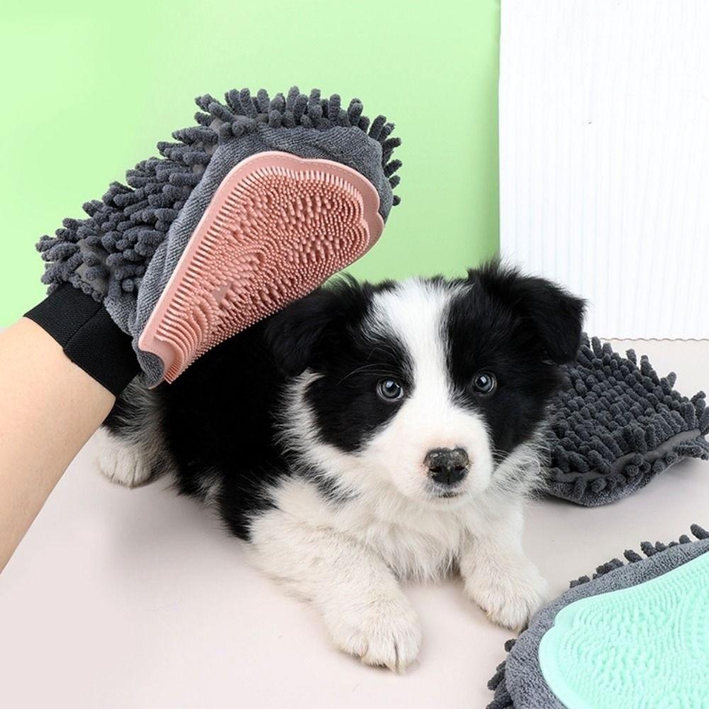Double Sided Cat Deshedding Comb Pet Comb Pet Bath Brush Dog Cat Bath Massage Gloves  Shower