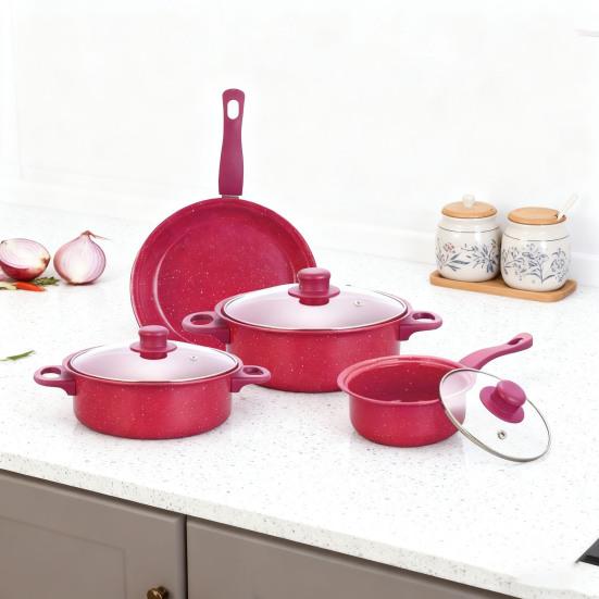 13Pcs Cookware Set Non-Stick Iron Pots And Pans with Comfortable Handles