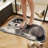 Pet Theme Rug Dog Shaped Rug Special-shaped Animal Floor Mat Cute Puppy Print Rug  Bedroom Decor