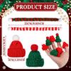 Mini Christmas Hat Mini Scarf Red Green Christmas Color Hanging Finger Hat Lollipop Bottle DIY Christmas Party Decoration