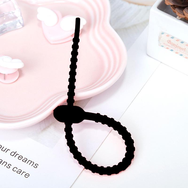 21.5cm Color Silicone Cable Ties: Versatile Organizing Tools for Cables, Jewelry, and Keychains
