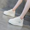 2025 Spring Little White Shoes Women's Thick Sole Heightening Small Size Heightening Sports Women's Shoes Casual Muffin Baseplate Shoes