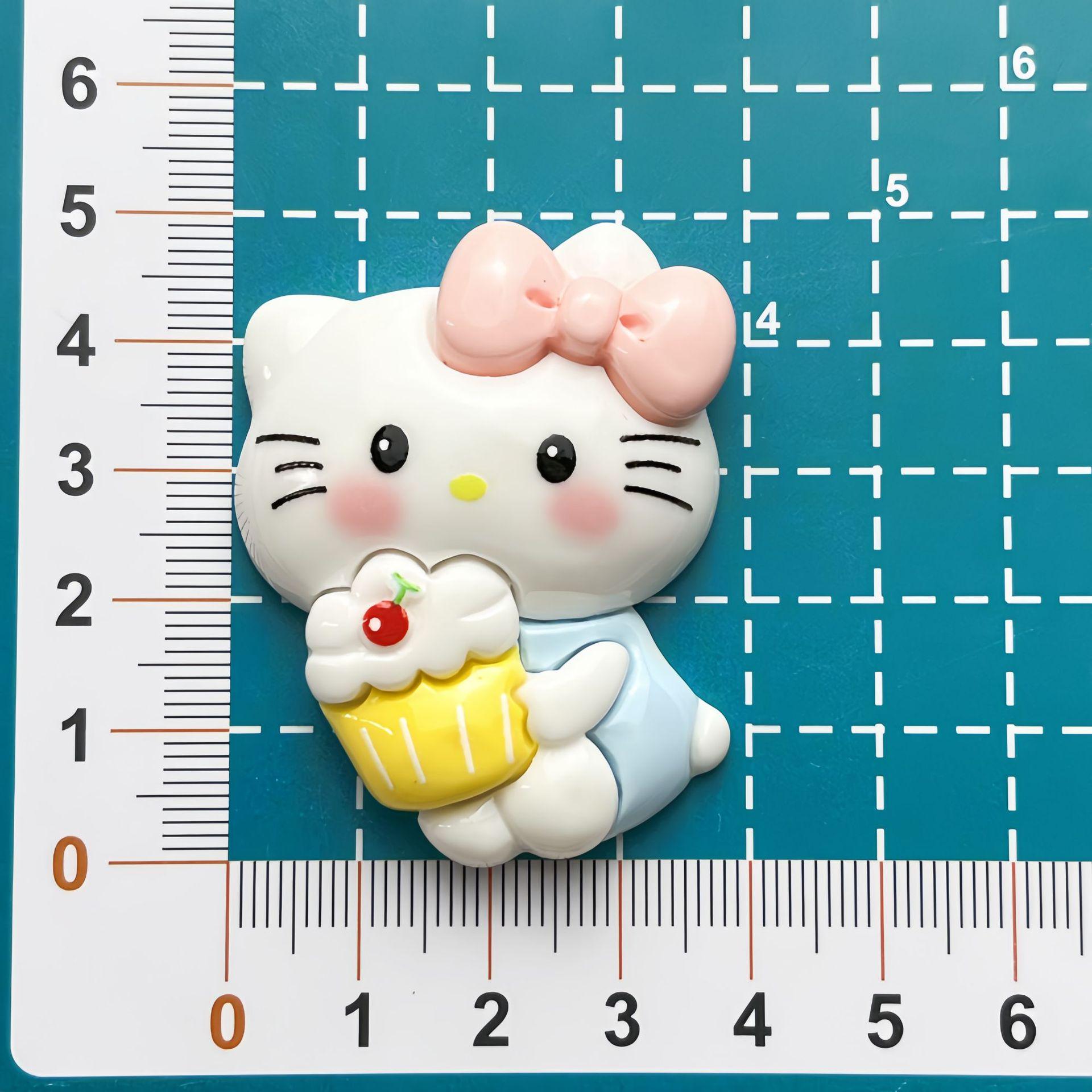 Glossy Sanrio Cartoon Resin Accessories: DIY Hair Clips, Shoe Charms, Fridge Magnets, Keychains
