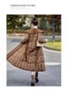 Extra Long Over-the-Knee Down and Wool Coat with Belt and Large Lapel for Autumn & Winter YJ1393