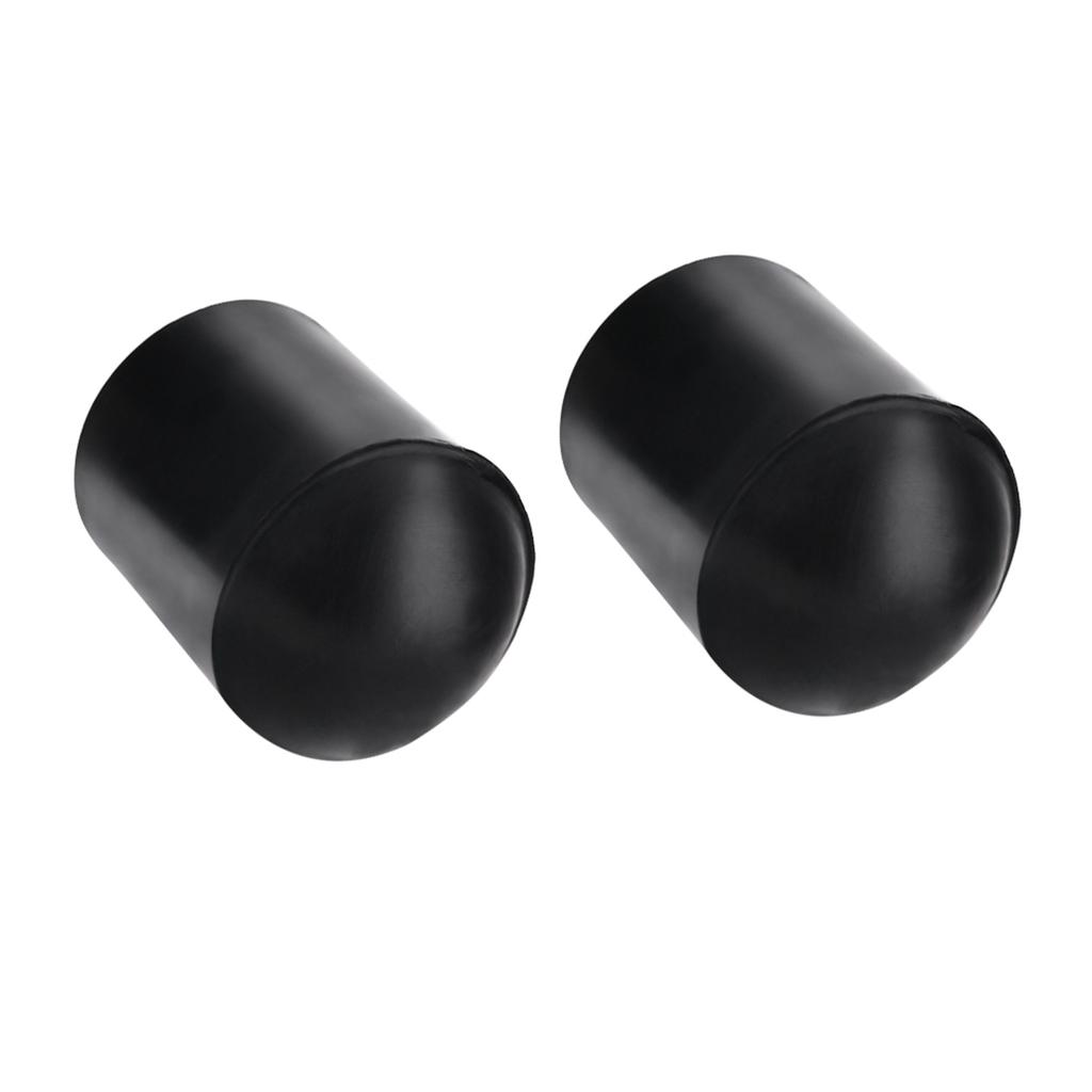 2pcs Double Bass Endpin Rubber Tip Stopper Black Protector End Cap Accessory