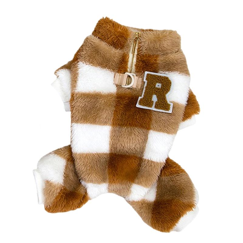 

Зимняя одежда для домашних животных для маленьких и средних собак, жилет для кошек, мягкий теплый флисовый комбинезон для щенков, одежда для французского бульдога, чихуахуа, пальто для ши-тцу 2XL коричневый