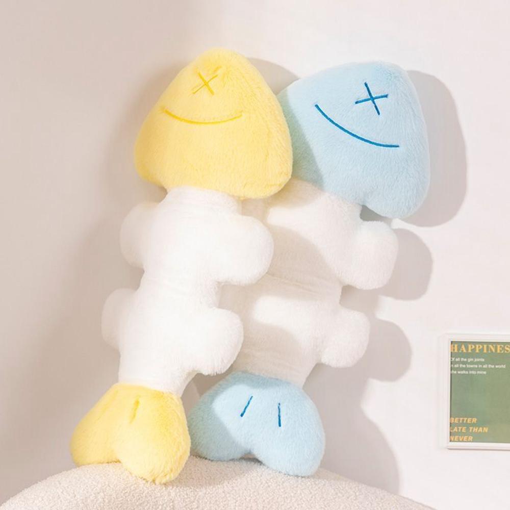 52CM Fish Bone Plush Toy Living Room Creative Sofa Cushion Comfort Sleeping Pillow DIY Doll Send Children Birthday Gift