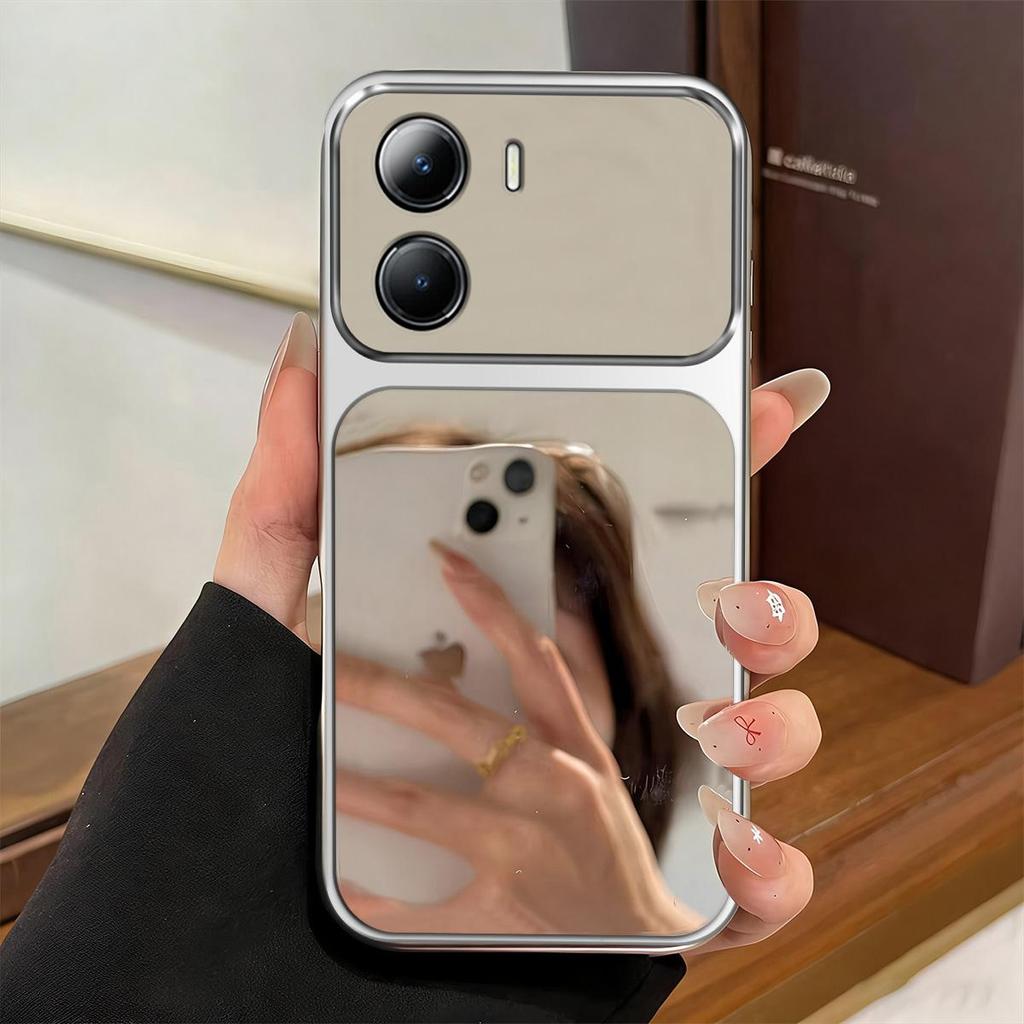 Case for Vivo Y56 5G,Y16,Y15s,Y15A,Y01 Trending Big Window Cover Mirror Phone Casing