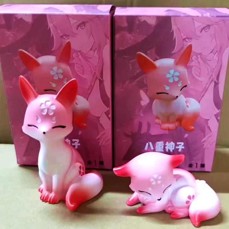 9cm Anime Genshin Impact Yae Miko Anime Figure Impact Yae Miko Fox Action Figure Collectible Model Doll Cute Toys Gifts Hobbies