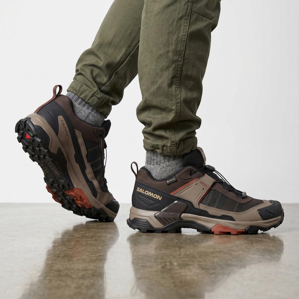Salomon X ULTRA 5 GTX - GORE-TEX - Herren Wanderschuhe Trekking Schuhe Braun 491027 ORIGINAL