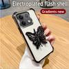 Shockproof Butterfly Stand Phone Case For Xiaomi Redmi Note 14 Pro Plus 14C 4G 5G 14T POCO X7 Pro Gradient Glitter Silicon Cover