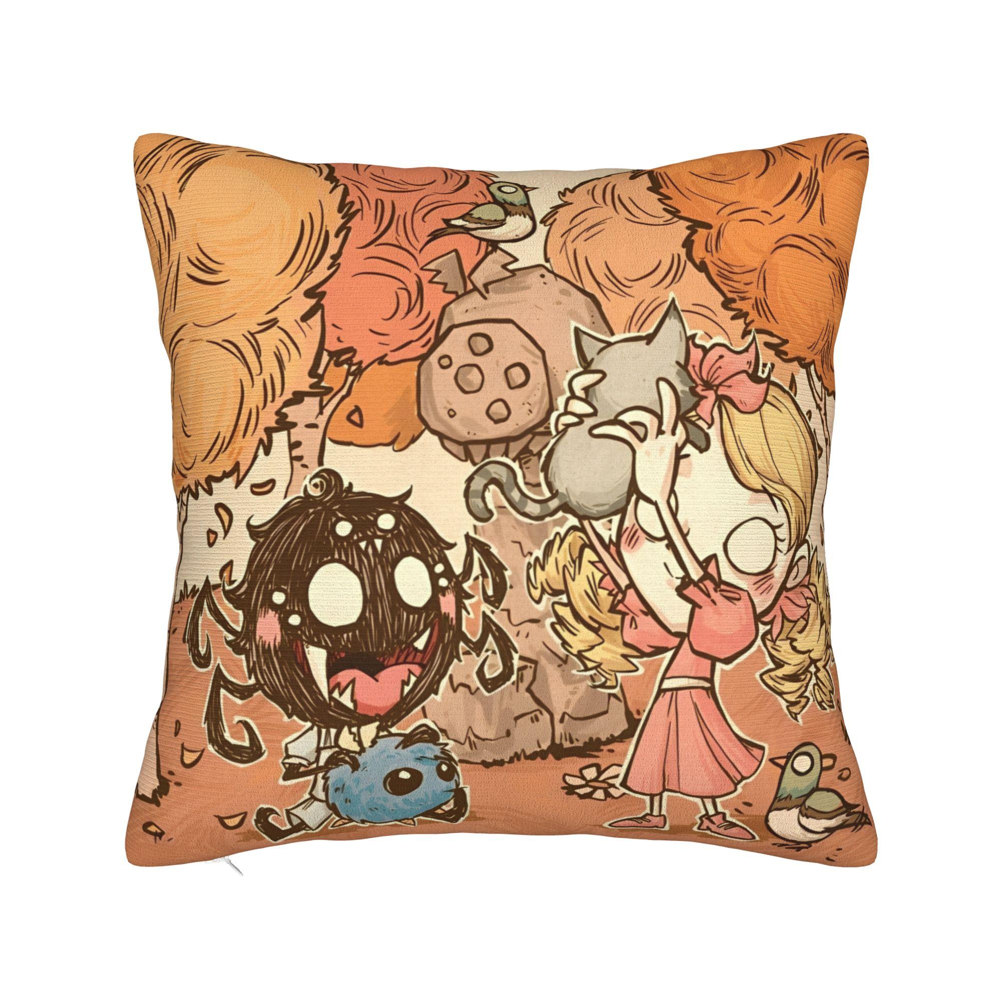 

Don t Starve Characters Pillowcase Print Polyester Cushion Cover Decorative Survival Game Throw Pillow Case Cover Seat Zippered 30cm x 30cm