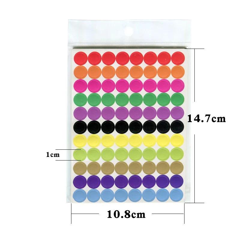Adesivi a Punti Colorati Cerchietti Polka 6mm 8mm 10mm 19mm 20mm 40mm Decorazione Ufficio Classe Festa Giocattoli Decorazione Diario Adesivo
