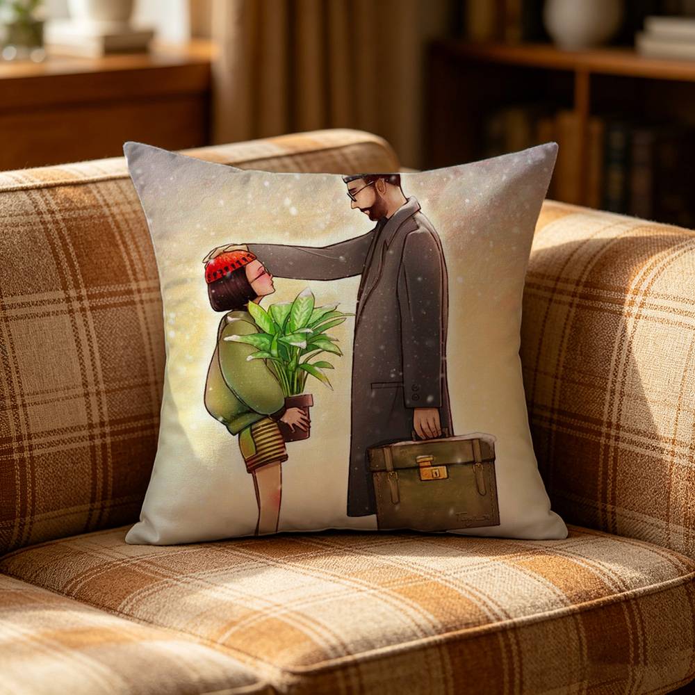 Classic Movie Leon The Professional Pillow Case Pattern Printed Pillowcase For Living Room Sofa Cushion Cover