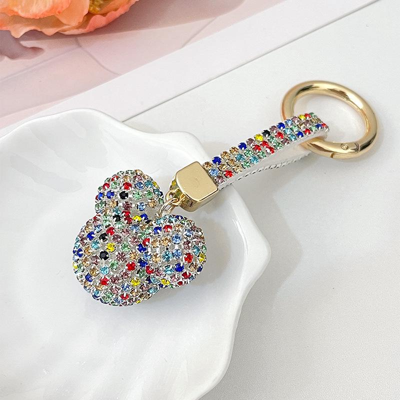 Hot Selling Rhinestone Mickey Keychain Car Keyring & Women's Bag Charm