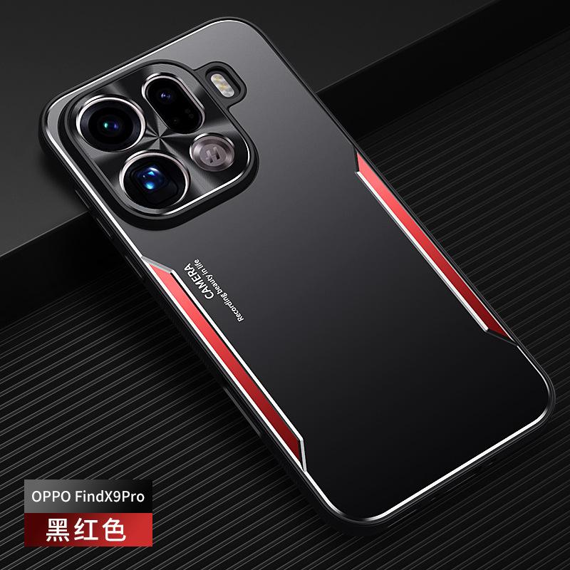 Applicable to OPPO FindX9Pro metal blade mobile phone case FindX8Ultra matte FindX8 protective case