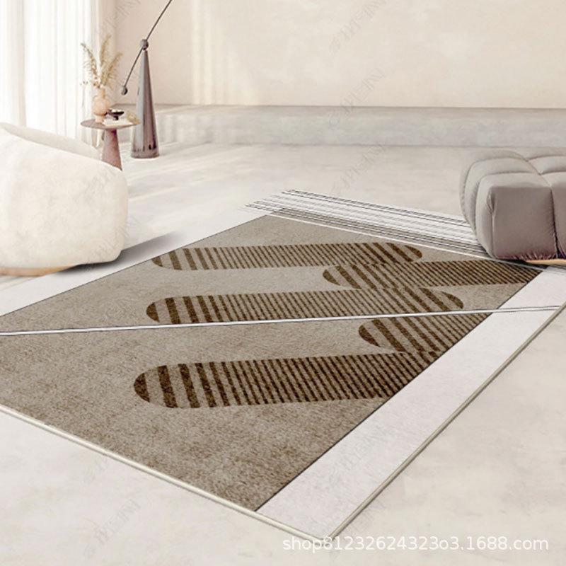 Nordic Style Modern Simple Living Room and Bedroom Carpet with Coffee Table Mat