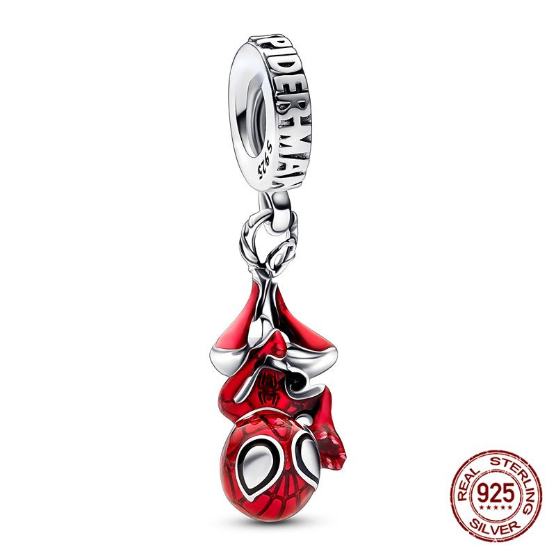 New  Mickey Minnie Beaded Marvel Lron Man Charms Plata De Leyoriginales Fit Bracelet Diy Jewelry Making Women'S Gift