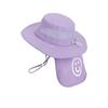 Summer children's hat outdoor outing visor solid color breathable sunscreen hat large brim shawl neck bucket hat