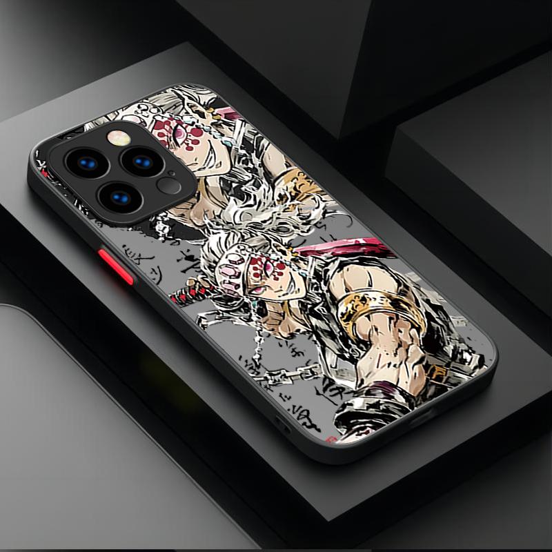 Anime D-Demon Slayer For iPhone 16 15 Promax Phone Case for Iphone 13 Case Silicone Matte Cover Shockproof Protective Soft Cover
