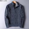 Men Fleece Lined Zip Up Sweater Heavyweight Knit Jacket Oversized Winter Warm Pullover Outerwear