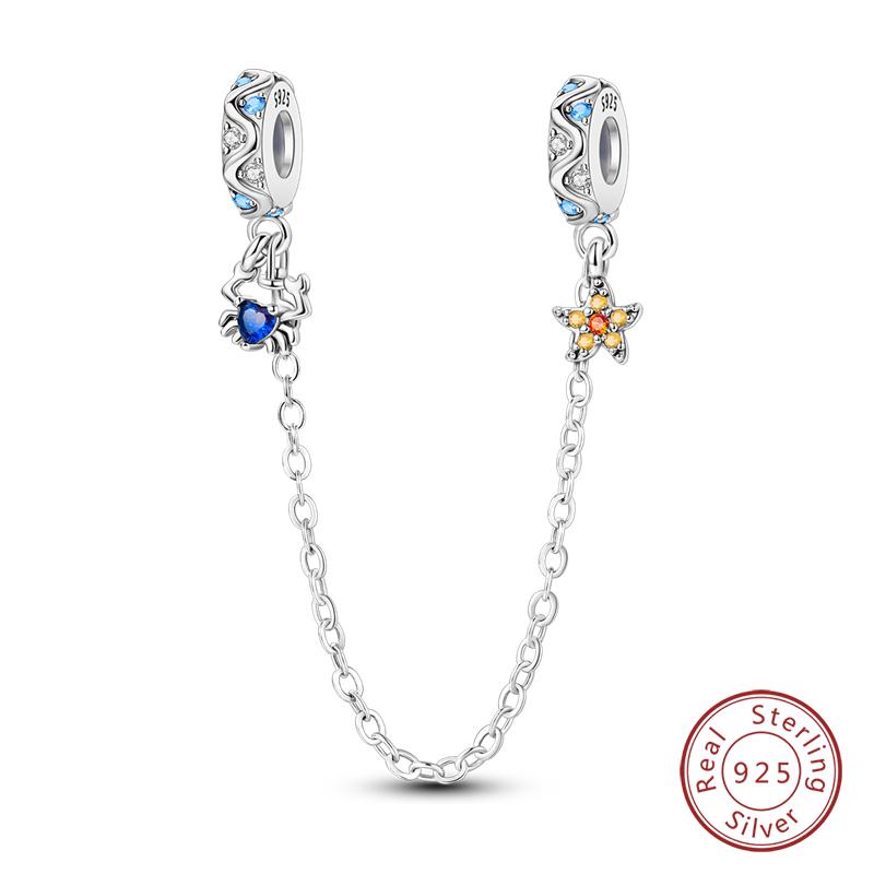 Copper Heart Shaped Keylock Cross Pattern Fantasy Cat Claw Safety Chains Fit Qikaola Original Bracelets Diy Jewelry