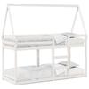 VidaXL Lit superposé avec toit blanc 90x200 cm bois de pin massif, lit, cadre de lit, lit mezzanine, meuble de chambre, 3282080