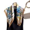 Retro 70Cm Small Square Scarf Imitation Silk Scarf Headscarf Spring And Summer Printed Scarf Scarf Professional Scarf