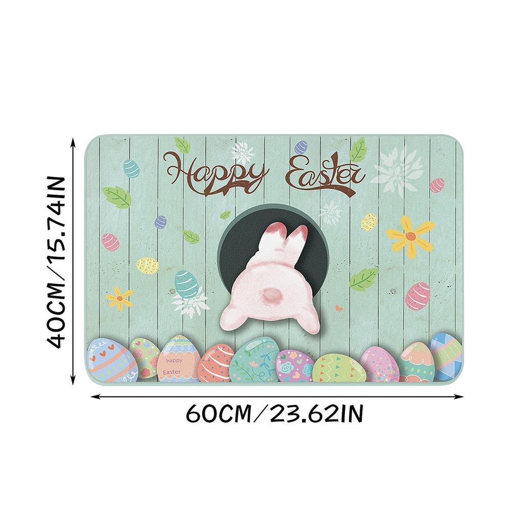 Easter Bunny Printed Carpet Floor Mat Foot Mat Bathroom Non Mat