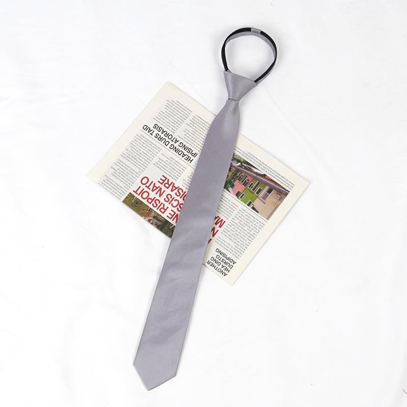 Black Colors Zipper Tie Handmade High Quality Necktie Skinny 6CM Men Ties for Man Women Jacquard Cravat Business Party Corbatas