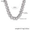 Set Collana e Bracciale con Catena Acciaio Inossidabile Placcato Oro 18K con Chiusura OT - Gioielli Hip Hop Unisex