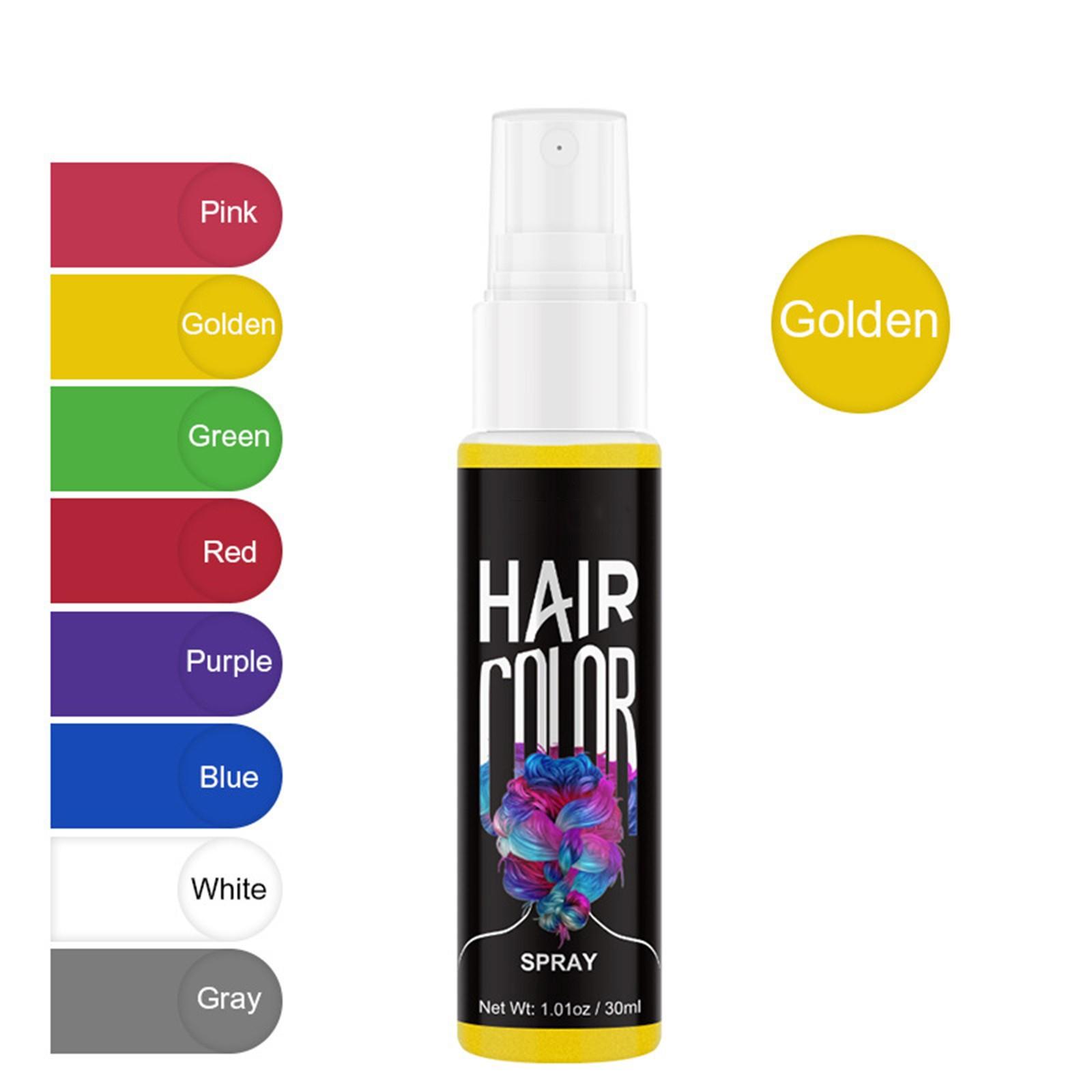 

30 мл временный спрей-краска для волос Timesave DIY спрей-краска для волос, спрей-краска для волос, для мужчин и женщин One Size золотой
