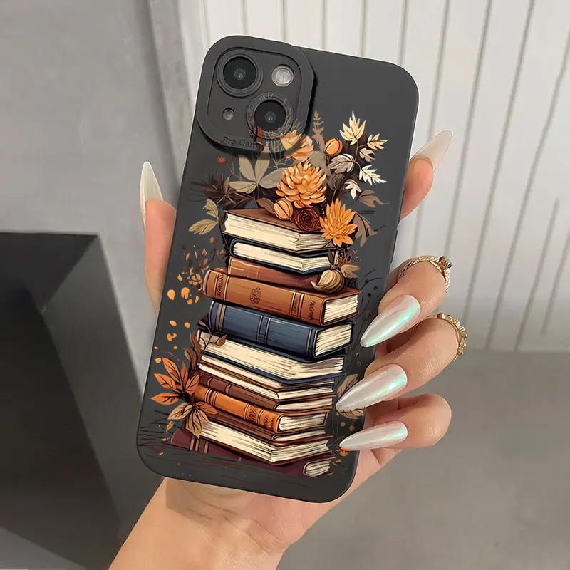 

Креативный Красивый Чехол для Телефона с Рисунком Книги Для iPhone 11 12 13 14 15 16 17 Air Pro Max 16E 7 8 Plus X XR XS SE2 Ударопрочный Чехол For iPhone 15