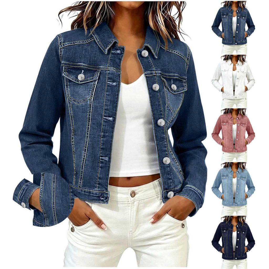 Denim Jacket with Pockets – Slim Fit Casual Everyday Outerwear