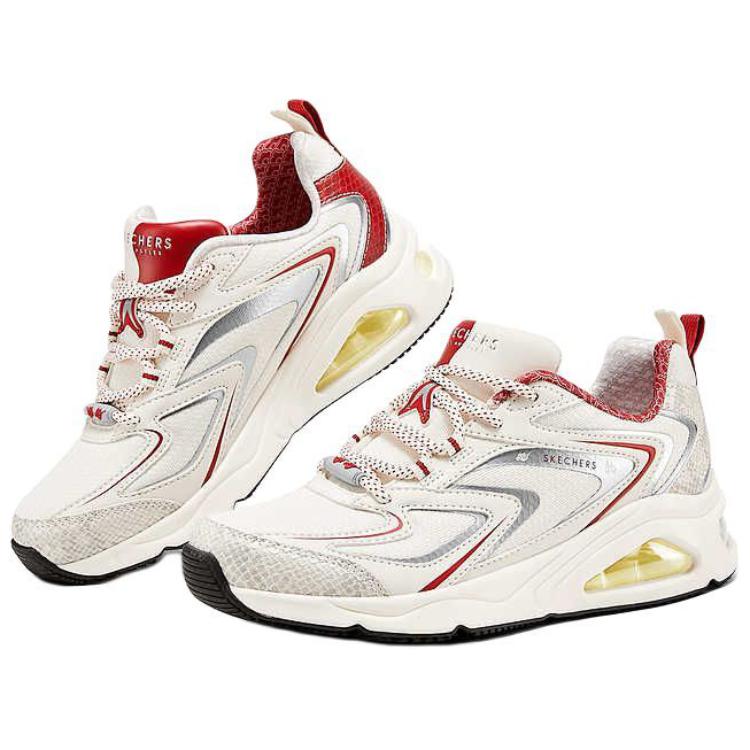 Skechers Tres-Air Uno Cómodas Versátiles Duraderas Ligeras Zapatillas de Running de Caña Baja Mujer Zapatillas Blancas 800029-WRD