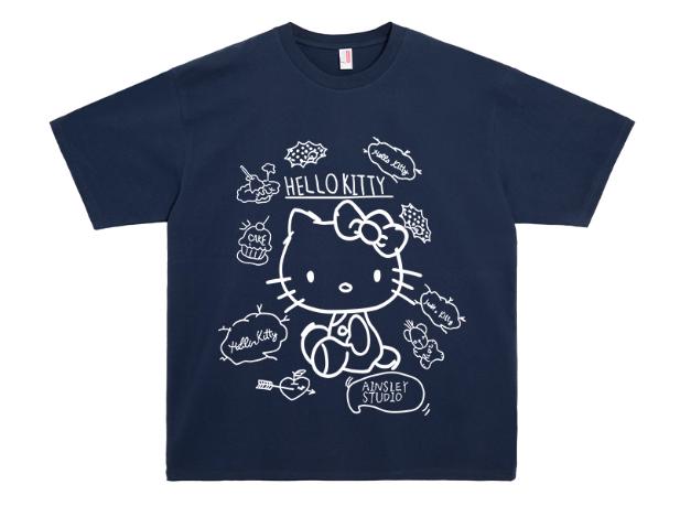 

MINISO Hello Kitty Print TShirts Loose Casual Short Sleeve Round Neck Tees Women Men Couple Versatile Hotselling Clothing S