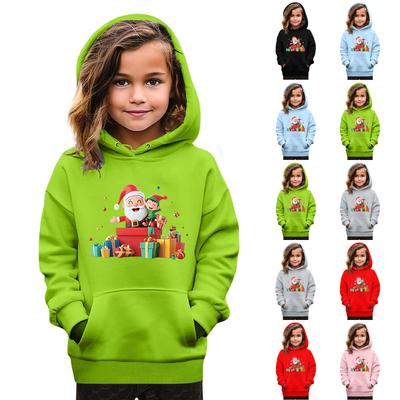Sweatshirts For Teen Girls Hoodies Long Sleeve Drawstring Pullover Cute Oversized Hoodie Christmas Day