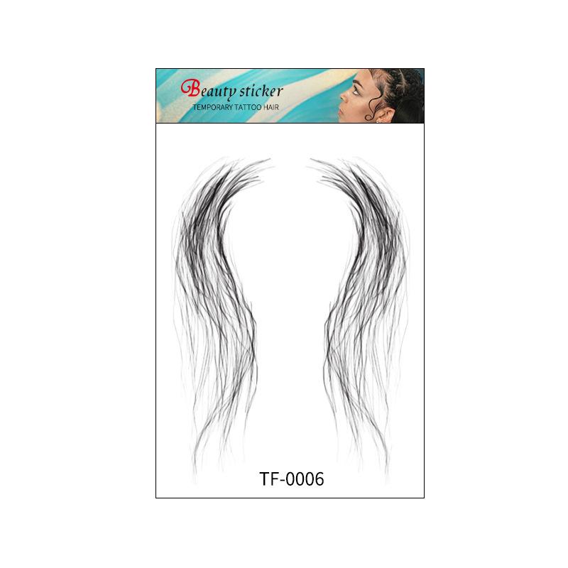 2021 Tattoo Sticker Bangs Simulated Hair Sticker Baby Hair Edge Hairline Sticker