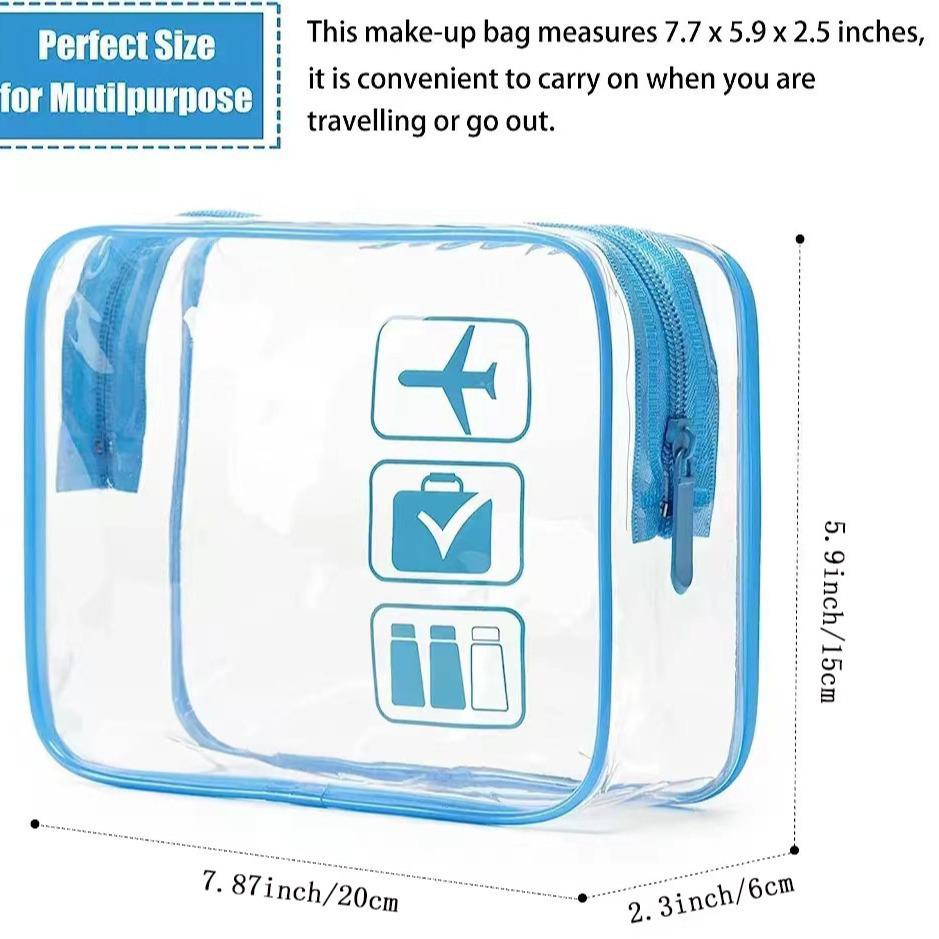 Borsa per Trucco Trasparente con Fantasia LOUGO 2023: Organizzatore da Viaggio in PVC ad Alta Capacità, Tendenza Popolare Online