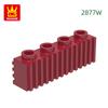 Non-Toxic 81Pcs/Lot 2877W Modified 1X4 With Grille Fluted Profile Building Blocks Moc Color Accessories Compatible With Bricks Toys