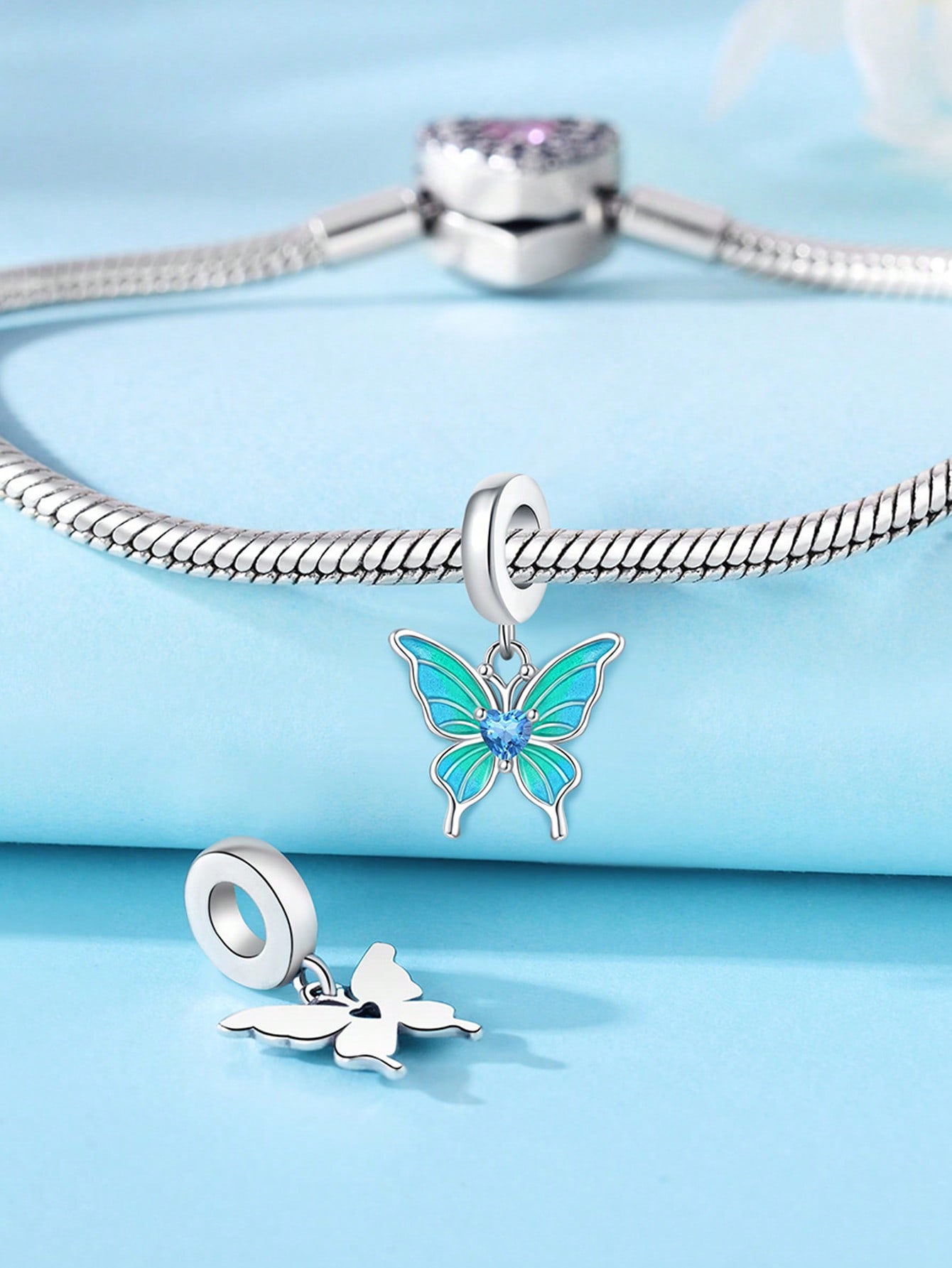 

Colorful Butterflies Bead Components Charm Bead Component Copper Metal Plated Compatible With Charm Bead Components Copper Metal Authentic Original