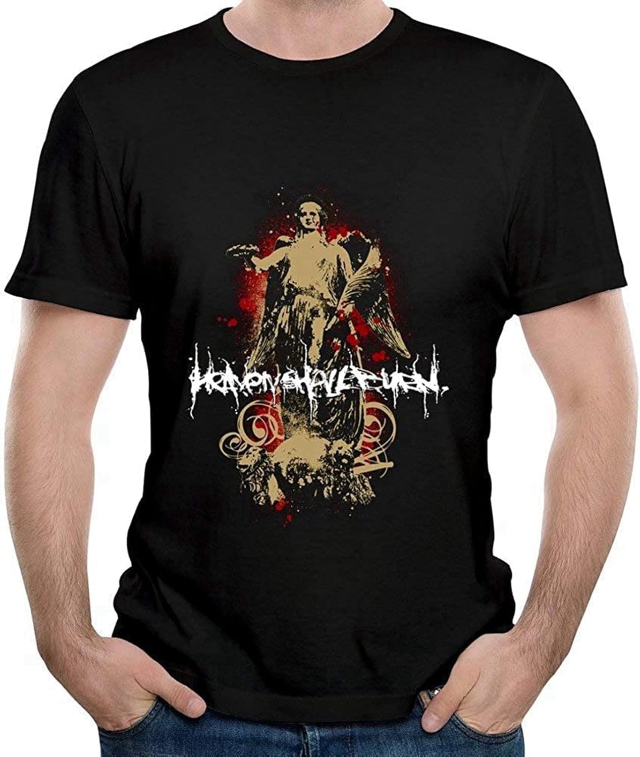Men s Heaven Shall Burn Metal Band Logo Shirt T Shirt S чёрный