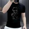 Heavy Trendy Brand Cotton Printed Men'S Short-Sleeved T-Shirt Trendy Casual Round Neck T-Shirt