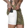 Freizeit-Badeshorts mit doppellagigem Mesh-Design für Laufsport und Fitness Herrenshorts